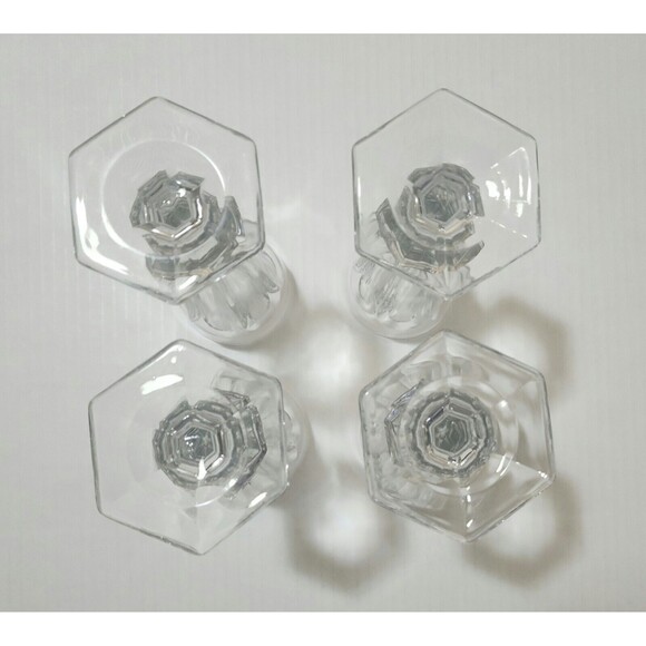 Vintage Heisey Crystal Ice Cream Clear Cone Holder Set of 4 - Picture 3 of 4